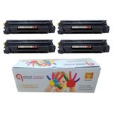 QPrint Hp Çipli CE285A 85A 4'lü Ekonomik Paket Garantili Uyumlu Toner Laserjet P1102-P1104 Muadil Toner - Siyah - Standart
