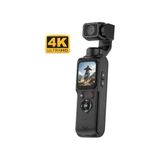 QPRİNT TONER 4K Hd Aksiyon Kamerası 2400 Mah Vlog Kamera 330° Yüz Takibi Dokunmatik 75MP - Siyah