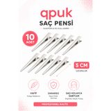 qpuk 10 Adet Saç Pensi 5 cm Kuaför Fön Pensi – Alüminyum Saç Tutucu, Toka Pensi Bigudi