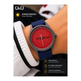 Q&Q Deniz, Havuz Su Geçirmez Güneş Enerjili 42 mm Büyük Kasa Unisex Kol Saati Silikon Kordon Hediye Kutulu