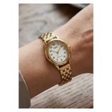 Q&Q Minimal Oval Kasa Vintage Model Kadın Metal Çelik Kordon Kol Saati 2 Yıl Garantili