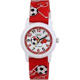 Q&Q V22A-010VY Futbol Topu Desenli Silikon 10 Atm Su Geçirmez Çocuk Kol Saati