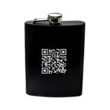 Qr Kodlu Gizli Mesajlı Siyah Renkli Paslanmaz Çelik Matara 8 Oz