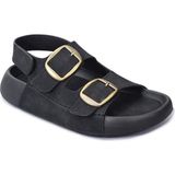 Qramed Orthopedix Çitf Bantlı Tokalı Unisex Spor Sandalet QR25250 - Siyah