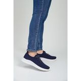 Qramed Orthopedix Kadın Sneakers Triko Spor Ayakkabı QR25300 - Lacivert-Beyaz