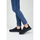 Qramed Orthopedix Kadın Sneakers Triko Spor Ayakkabı QR25300 - Siyah