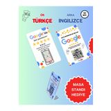 QrCodeClick Google İşletme Yorum Kartı - Türkçe/ İngilizce Arkalı Önlü Baskı Nfc Qr kod özellikli