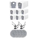 QRevo Curv X-QRevo Curv 2 Pro Roborock ile Uyumlu Robot Süpürge Fırça,Mop Paspas Bez,Toz Torbalı Yedek Parça Aksesuar Seti-16 Parça