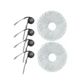 Qrevo Curv,Curv X,Qrevo Curv 2 PRO,Qrevo C,Qrevo EDGE Roborock ile Uyumlu Robot Süpürge 4 Adet Yan Fırça,2 Adet Mop Paspas Bez Yedek Parça Seti-6 Parça