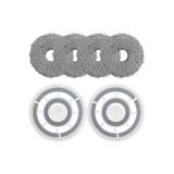 Qrevo L/Qrevo CurV,Qrevo C,Qrevo Edge Roborock ile Uyumlu Robot Süpürge 2 Adet Braket Mop Tutucu,4 Adet Mop Paspas Bez Yedek Parça Aksesuar Seti-6 Parça