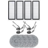 Qrevo L/Qrevo CurV,Qrevo C,Qrevo Edge Roborock ile Uyumlu Robot Süpürge Hepa Filtre,Mop Paspas,Fırça Yedek Parça Aksesuar Seti-12 Parça