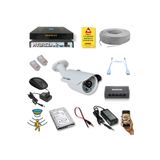 QROMAX 1 Kameralı Set - 5 Mp 1940p Sensör 6 Megapiksel Sony Lens Metal Kasa Ip Güvenlik Kamerası Seti