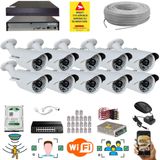 QROMAX 10 KAMERALI SET - 5 Mp 1940P Sensör 6 Megapiksel Sony Lens Metal Kasa Ip Güvenlik Kamerası Seti