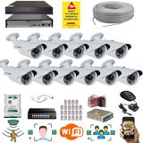 QROMAX 11 KAMERALI SET - 5 Mp 1940P Sensör 6 Megapiksel Sony Lens Metal Kasa Ip Güvenlik Kamerası Seti