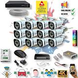 Qromax 12 Kameralı IP Set - Yapay Zeka Özellikli Gece Renkli Gösteren Sesli 6 Warm Ledli 4K FULLHD IP Güvenlik Kamerası Seti 4386WS