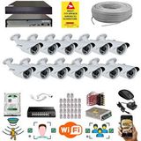 QROMAX 13 KAMERALI SET - 5 Mp 1940P Sensör 6 Megapiksel Sony Lens Metal Kasa Ip Güvenlik Kamerası Seti