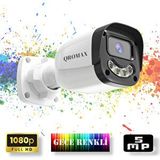 Qromax 2304W Gece Renkli Gösteren Full HD 5MP Lensli 4 Ultra Warm Ledli Güvenlik Kamerası