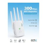 qromax 300 Mbps Wifi Güçlendirici - Dual Band 4 Antenli Menzil Genişletici - Wifi Repeater
