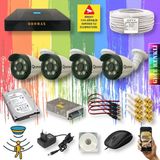 qromax 4 Kameralı Set - Gece Renkli Gösteren Hareket Algılayan 8 Warm Ledli 1080P Turbo HD Güvenlik Kamerası Seti 3908W-9004 - Siyah - Beyaz