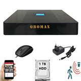 QROMAX 4 Kanal Dvr Kayıt Cihazı 1 Tb Hdd 1080p 5mp H265+ Kolay Cepten Izle Sabit Ip Istemez Xmeye