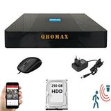 QROMAX 4 Kanal Dvr Kayıt Cihazı 250gb Hdd 1080p 5mp H265+ Kolay Cepten Izle Sabit Ip Istemez Xmeye