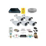 qromax 5 Kameralı 5 Mp 1940P Sensör 6 Megapiksel Sony Lens Metal Kasa Ip Güvenlik Kamerası Seti