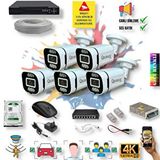 Qromax 5 Kameralı IP Set - Yapay Zeka Özellikli Gece Renkli Gösteren Sesli 6 Warm Ledli 4K FULLHD IP Güvenlik Kamerası Seti 4386WS