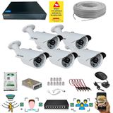 QROMAX 5 KAMERALI SET - 5 Mp 1940P Sensör 6 Megapiksel Sony Lens Metal Kasa Ip Güvenlik Kamerası Seti