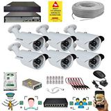 QROMAX 6 KAMERALI SET - 5 Mp 1940P Sensör 6 Megapiksel Sony Lens Metal Kasa Ip Güvenlik Kamerası Seti