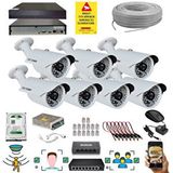 QROMAX 7 KAMERALI SET - 5 Mp 1940P Sensör 6 Megapiksel Sony Lens Metal Kasa Ip Güvenlik Kamerası Seti