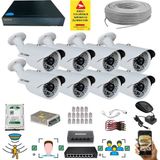 qromax 8 Kameralı 5 Mp 1940P Sensör 6 Megapiksel Sony Lens Metal Kasa Ip Güvenlik Kamerası Seti