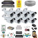 QROMAX 8 KAMERALI SET - 5 Mp 1940P Sensör 6 Megapiksel Sony Lens Metal Kasa Ip Güvenlik Kamerası Seti