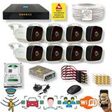 QROMAX 8 Kameralı Set - Araç İnsan Yüz Hareket Algılayan 36 Ir Led 5mp Sony Lensli 1080p Metal Kasa Güvenlik Kamerası Seti 5236