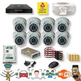 QROMAX 8 Kameralı Set - Araç İnsan Yüz Hareket Algılayan Gece Görüşlü 36 Ir Led 5mp Sony Lensli 1080p Dome Güvenlik Kamerası Seti D136b