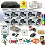 QROMAX 8 Kameralı Set - Yapay Zeka Özellikli Gece Renkli Gösteren 5 Mp Lensli 1080P FullHD Güvenlik Kamerası Seti 784w-9008