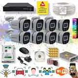 Qromax 8 Kameralı Set - Yapay Zeka Özellikli Gece Renkli Gösteren 5MP SONY Lensli 4 Ultra Warm Ledli FULLHD Güvenlik Kamerası Seti 604W-108