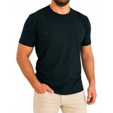 QS Erkek Bisiklet Yaka Tişört Ithal Oysho Kumaş Modern Kesim - Koyu Yeşil - 2XL