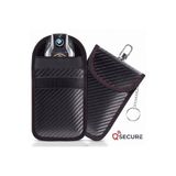 QSecure Premium Karbon Fiber Faraday Kılıf – Araç Anahtarı Sinyal Kesici - Araba Anahtar Kılıfı - Temassız Kredi Kartı RFID Koruyucu