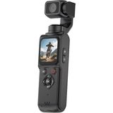 Qstar 4K Ultra Hd Profesyonel Aksiyon Kamerası, Vlog Kamera, 330° Dönebilir, Yüz Takibi, Dokunmatik Ekran - Siyah