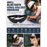 Qstar Z06 Pro Akıllı Bluetooth Bisikletçi Güneş Gözlüğü Siyah Polarize Spor Gözlük