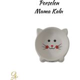 Qtahya Art Porselen Kedi Mama ve Su Kabı | Sağlıklı ve Hijyenik | Bulaşık Makinesinde Yıkanabilir - Beyaz
