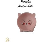 Qtahya Art Porselen Kedi Mama ve Su Kabı | Sağlıklı ve Hijyenik | Bulaşık Makinesinde Yıkanabilir - Pembe