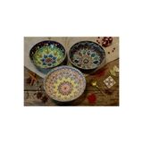 qtahya homes queen of kütahya 25 cm meyve kasesi Otantik Çini Desen Dantel Kase
