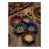 qtahya homes queen of kütahya papatya dekoratif kase dantel abartma otantik desen çerezlik 12 cm 6 Parça
