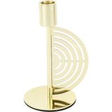 Qua Home Circle Gold Metal Mumluk 9X18CM