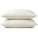 Qua Home Odin Ekru Pamuk Saten 2'li Yastık Kılıfı 50 x 70 cm - Standart