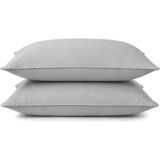 Qua Home Odin Taş Rengi Pamuk Saten 2'li Yastık Kılıfı 50 x 70 cm - Standart