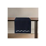 Qua Home Petite % 100 Keten Lacivert Runner 45x150 Cm