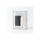 Qua Home Velune %100 Pamuk Yüz Havlusu Antrasit Ekru Kutu 50x80 Cm Beyaz