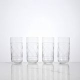 Qua Home Yvette 4lü Kristal Meşrubat Bardağı 440 cc - 4 Adet - 440 ml
